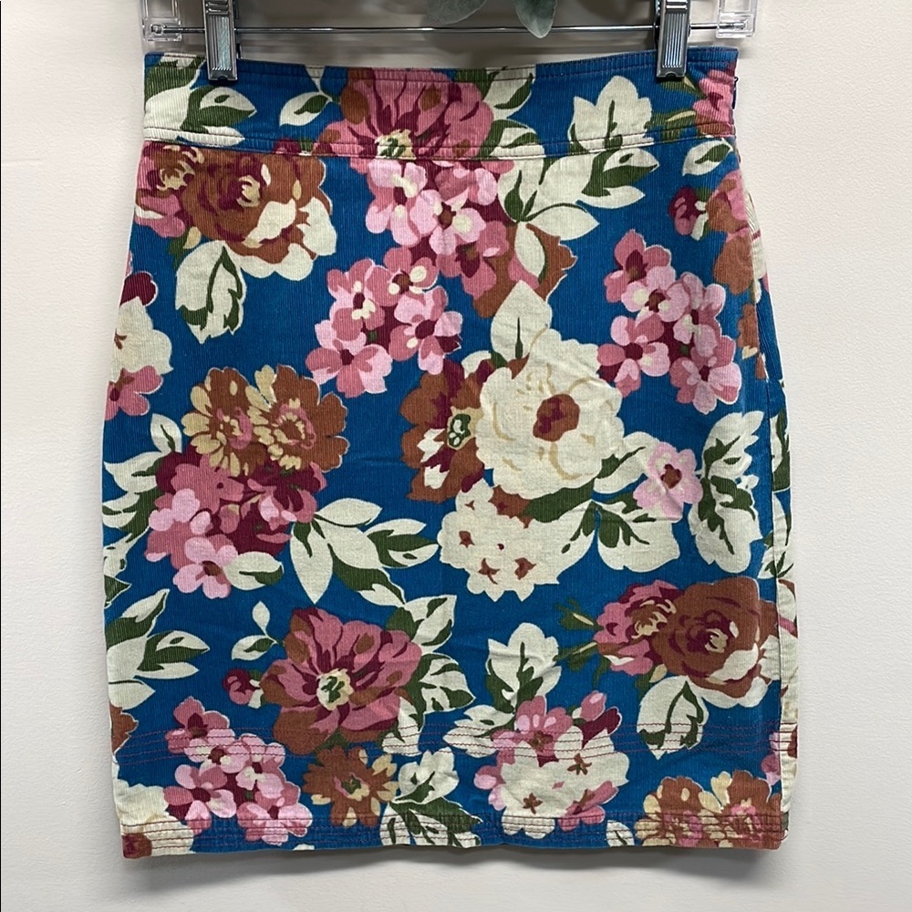 Boden Corduroy Floral Lined Skirt 4R